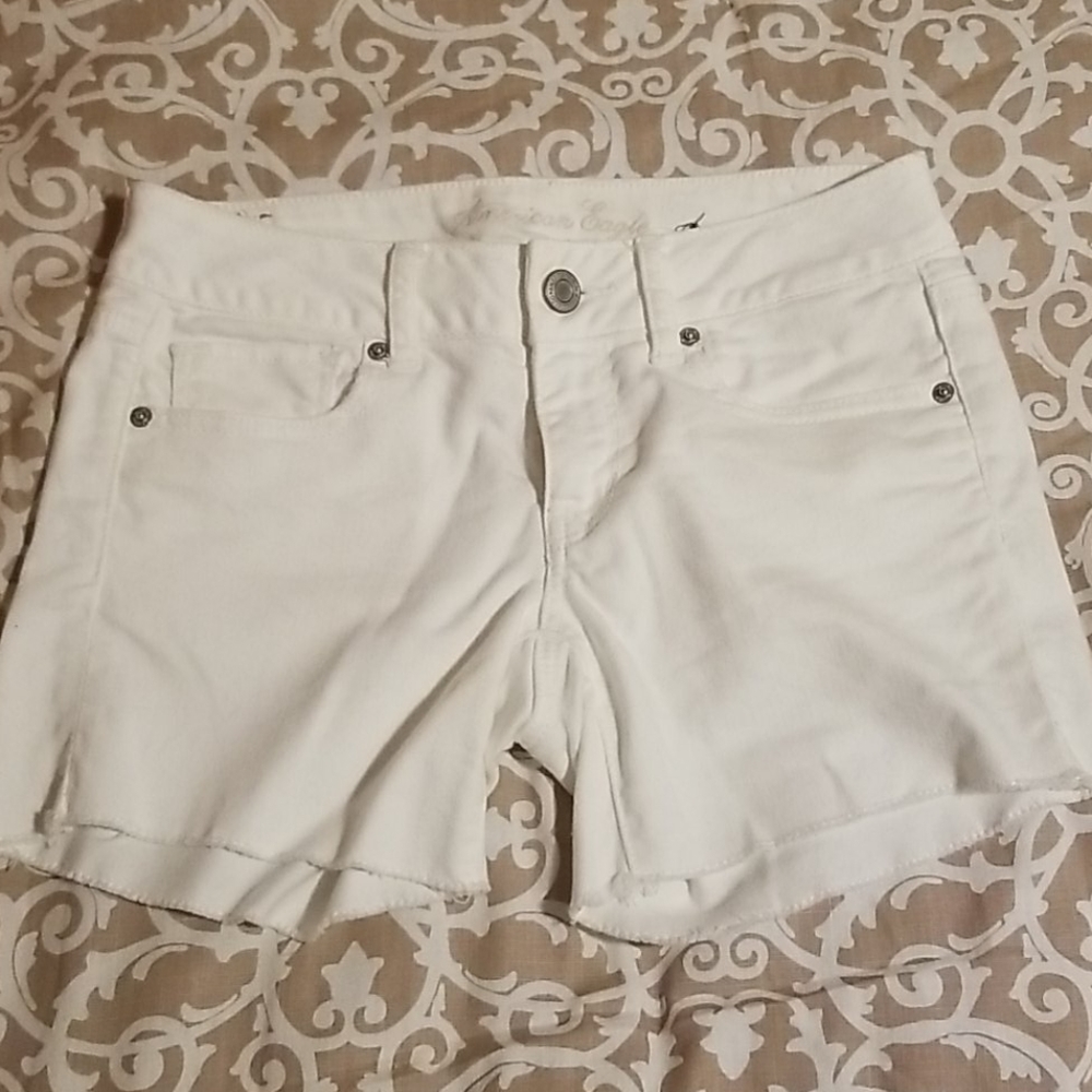 White Denim Shorts